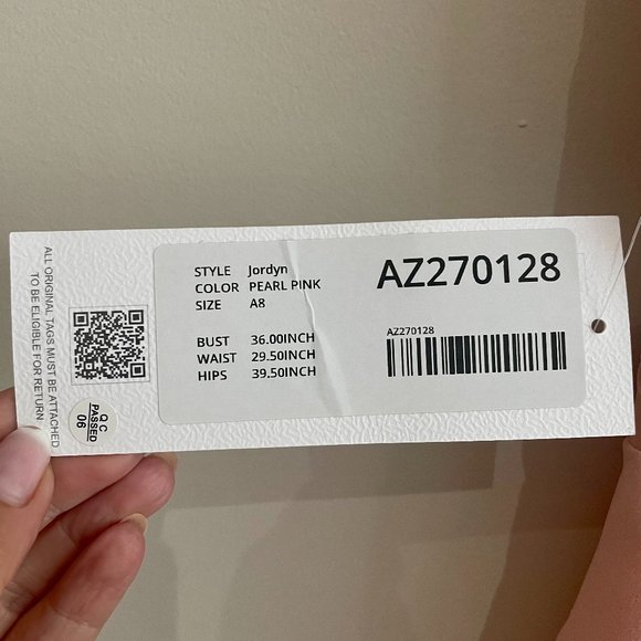 New Azazie Bridesmaid / Formal Dress Pink, with Label Size 8 - Picture 3 of 4